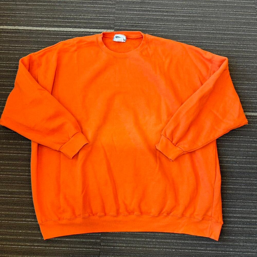 Oversized Vintage Heavyweight Bright orange Lee crewneck sweatshirt